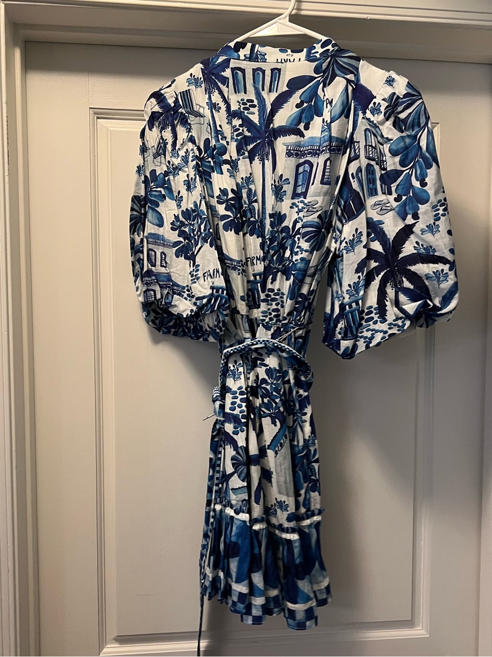 Farm Rio Puff-Sleeve Sweet Rio Mini Dress - Picture 3 of 3